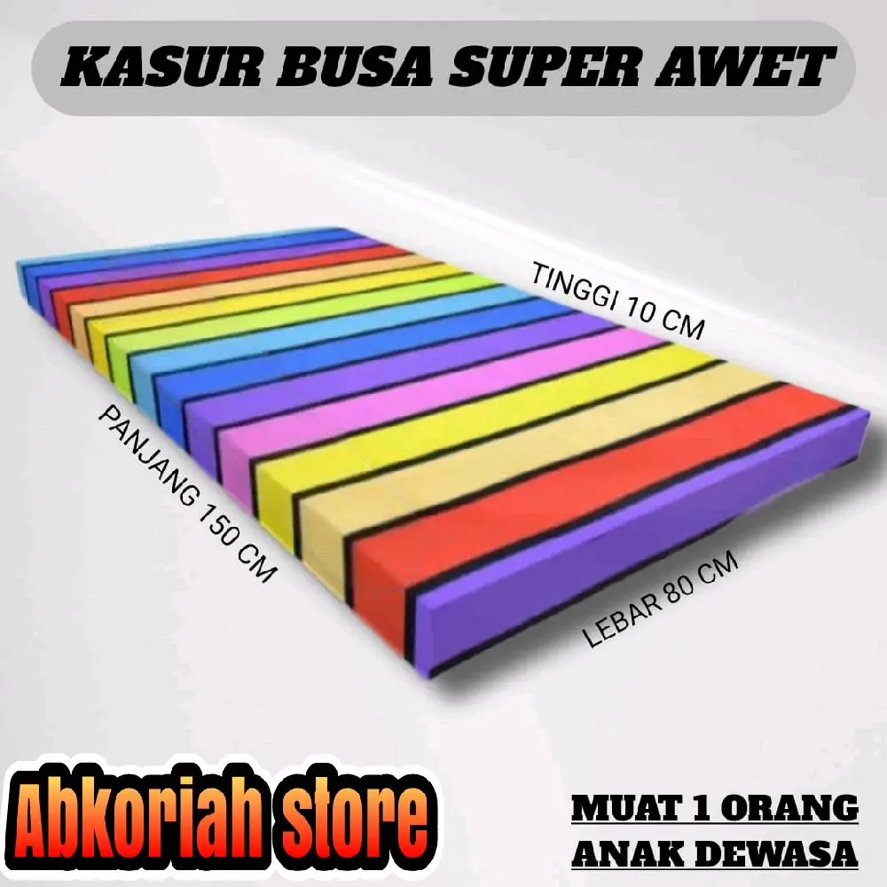 kasur busa super, penopang punggung untuk 1 orang anak dewasa, ukuran 150x 80 x 10cm