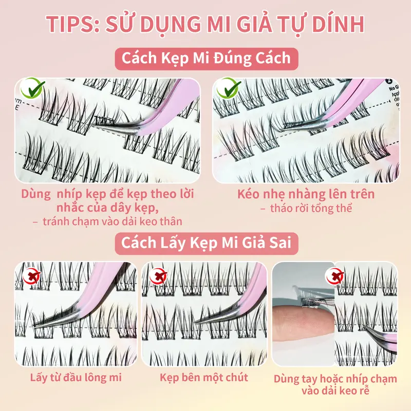 [Ship Từ Hà Nội] Mi Giả Có Keo Sẵn ELYZZA Lông Mi Tự Dính Không Cần Keo Sợi Mi Tự Nhiên, Dễ Gắn & Sử Dụng Nhiều Lần Mi Cụm Phù Hợp Nối Mi & Trang Điểm Hàng Ngày 6