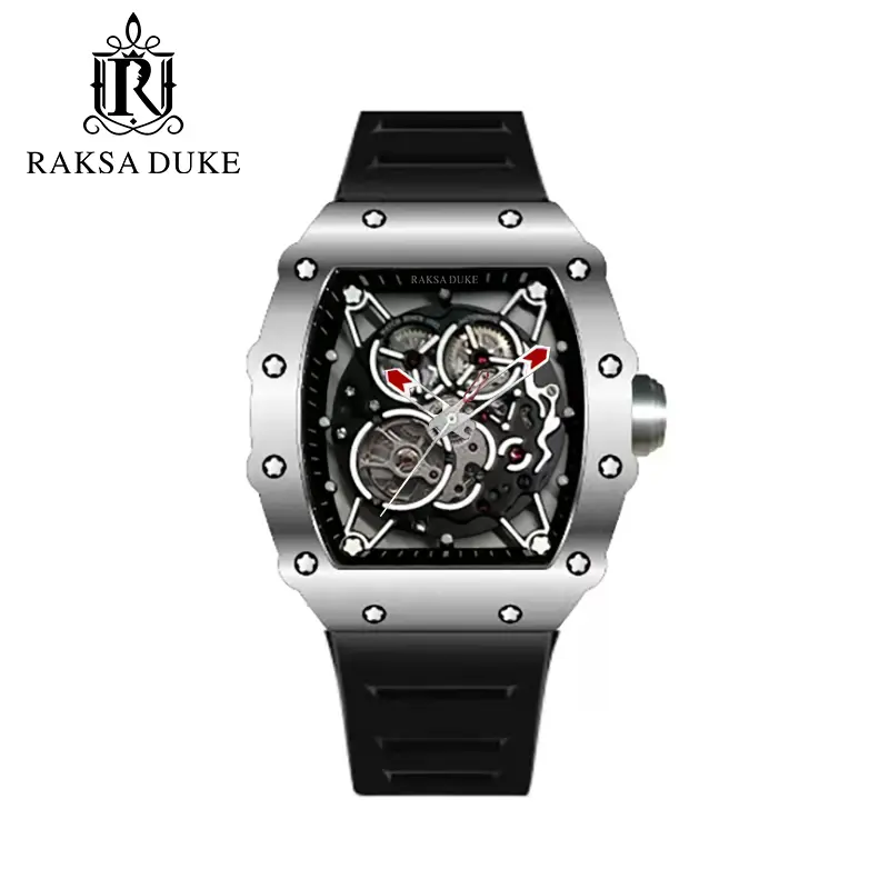 Duke of Rosa Hollow 895C Watch Men's Fully Automatic Mechanical Watch Tourbillon PersonalWaterproof Watch