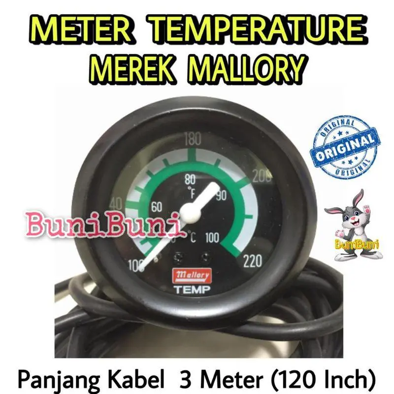 Ampere Temperatur / Ampere Panas / Meter Pengukur Suhu Air Untuk Mobil & Mesin Universal PROMO TERMURAH 1