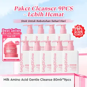 【Buy 9 Get 10】Glad2Glow 9in1 Cleanser Packet-Wash Facial*9+ Free Moist/ Serum*1-Milk Cleanser*9 Free PDRN-Volcanic*9 Free Barrier Moist-Niacinamide*9 Free Glowing Serum-Jumbo Acne Cleanser*9 Free Gel Mask- Jumbo Barrier*9 Free Peeling Solution