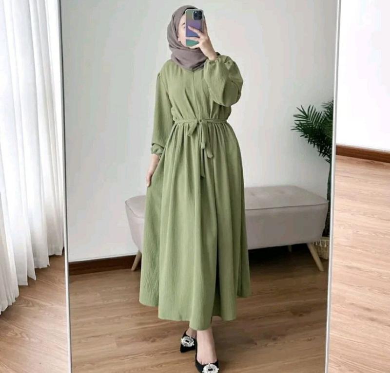 Product Introduction of BALENA MIDI DRESS GAMIS CRINKEL PREMIUM TERBARU JUMBO POLOS BUSUI 2