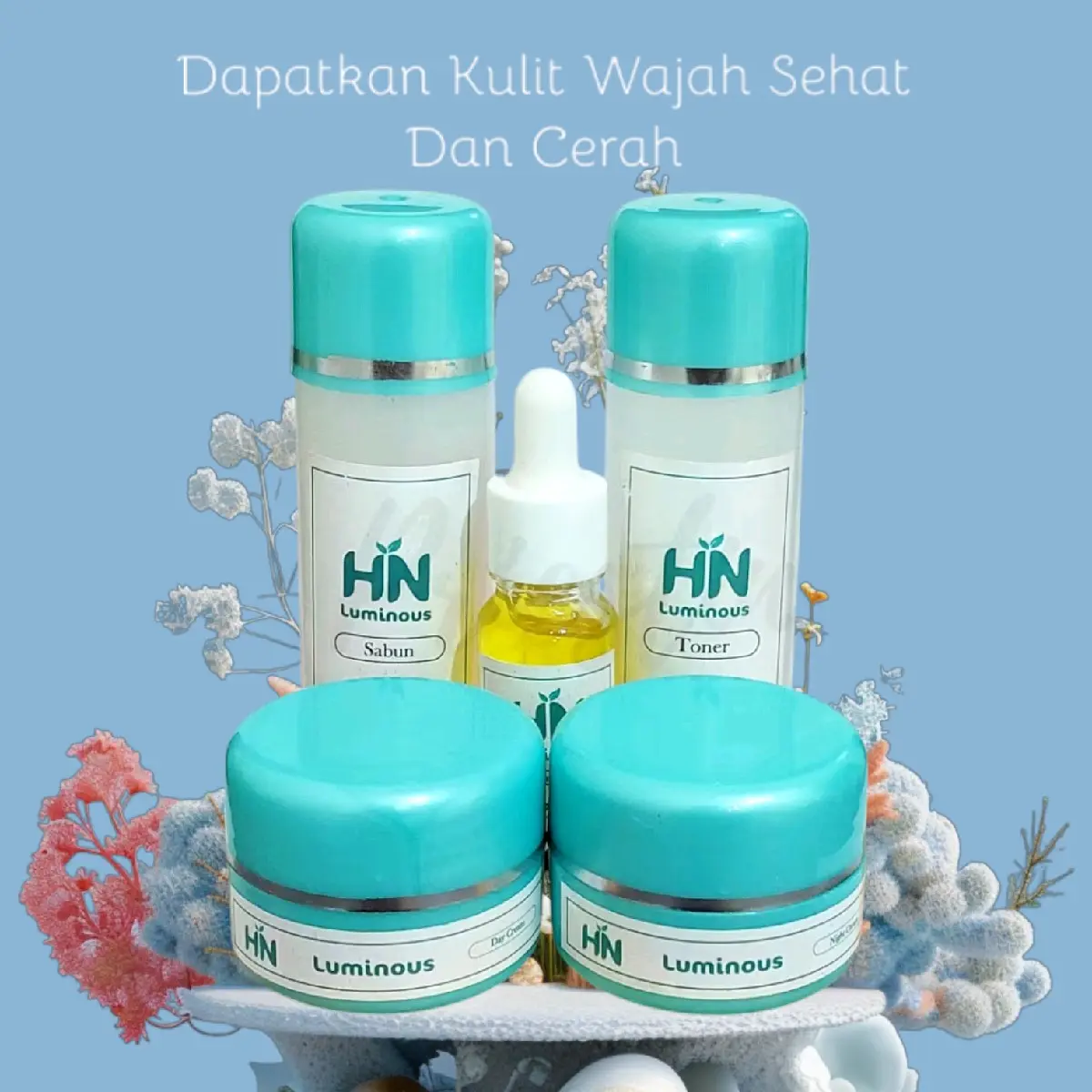 HN Luminous Paket Lengkap Krim Pencerah Wajah Glowing