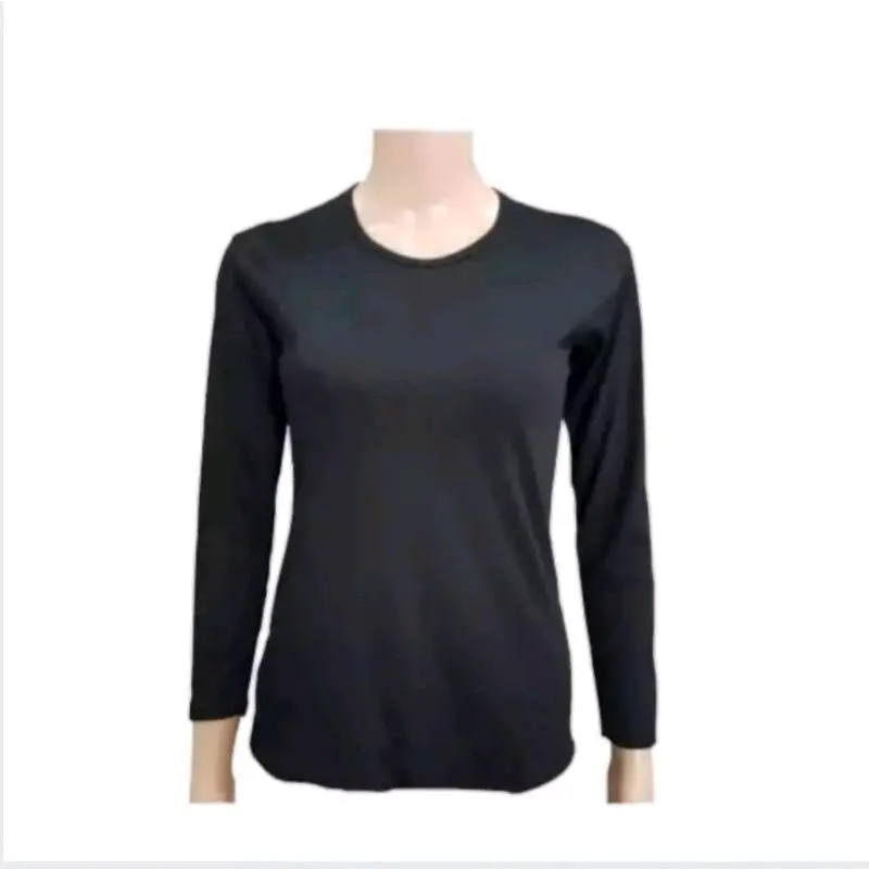 Manset Kaos Premium Wanita - Inner Lengan Panjang Baju Muslimah Krah Pendek Kaos Leher Pendek Atasan Basic Casual Dewasa Nyaman Spandex Oblong Tebal Dalaman 1