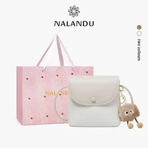 【Yuna Bag】NALANDU Tas Selempang Wanita Elegan Gaya Korea Handbag Kulit PU Kekinian Sling Bag OOTD + Gantungan
