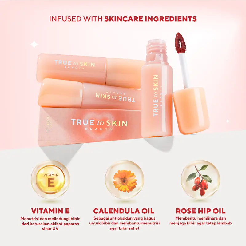 [EXCLUSIVE MARGARET X TRUE TO SKIN] - CUSHION + LIPTINT ( Skinlike Porefecting Cushion SPF 35 PA++++ dan Juicy Glass Tint ) 5