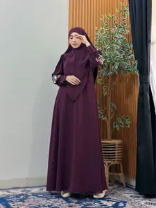 Kanaya Abaya Gamis Syar'i - Gamis Syar'i Bahan Sabrina Anti Uv Lengan Bordir - Gamis Lebaran 2026 - Abaya Harian 2026
