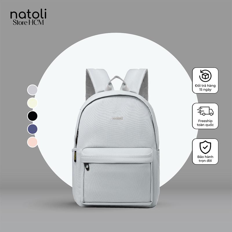 Balo nam nữ đi học chống nước thương hiệu NATOLI nhiều ngăn kháng nước tốt - Basic Backpack B2