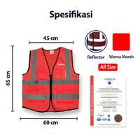 Gambar Rompi Safety Proyek Reflective Tonata / Rompi Proyek / Rompi Kerja Merah dari Tonata Indonesia Kab. Tangerang 2 Tokopedia