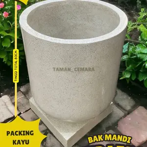 Bak mandi terazzo asli ONGKIR OTOMATIS. Model kapsul 50x80cm