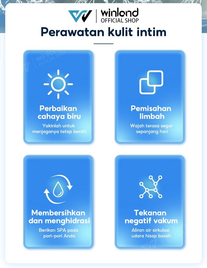 Product Introduction of [COD] Winland Alat Penyedot Komedo Sirkulasi Air erawat Sirkulasi Air Vaccum Komedo Microcrystalline(barnag ini ready) Biru Facial 18