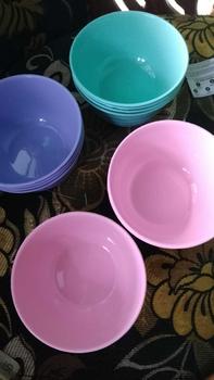 Product Review of (12 PCS) MANGKOK ESTETIK / MANGKOK PLASTIK MURAH / MANGKOK AESTHETIC / MANGKUK SET / UNGU / HIJAU / PINK from R**👄 2