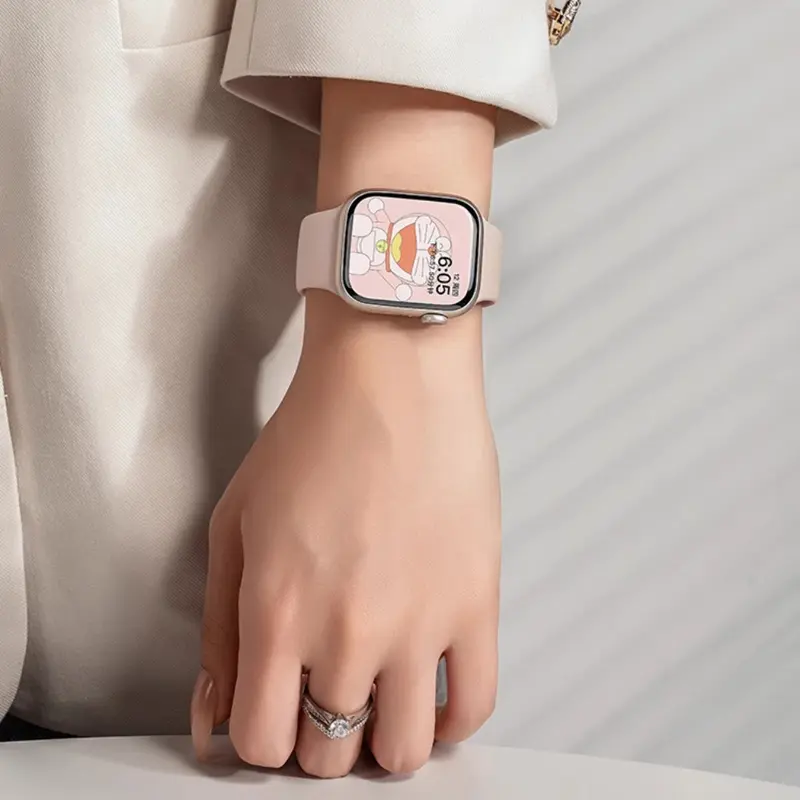 Vòng đeo tay Dây đeo thể thao bằng silicon, Dành cho Apple Watch 49mm, 44mm, 45mm, 40mm, 41mm, 42mm, 46mm, 38mm, Dòng iwatch 10, 9, 8, 7, 6, 5, 4, 3SE, Ultra 2, Correa 6