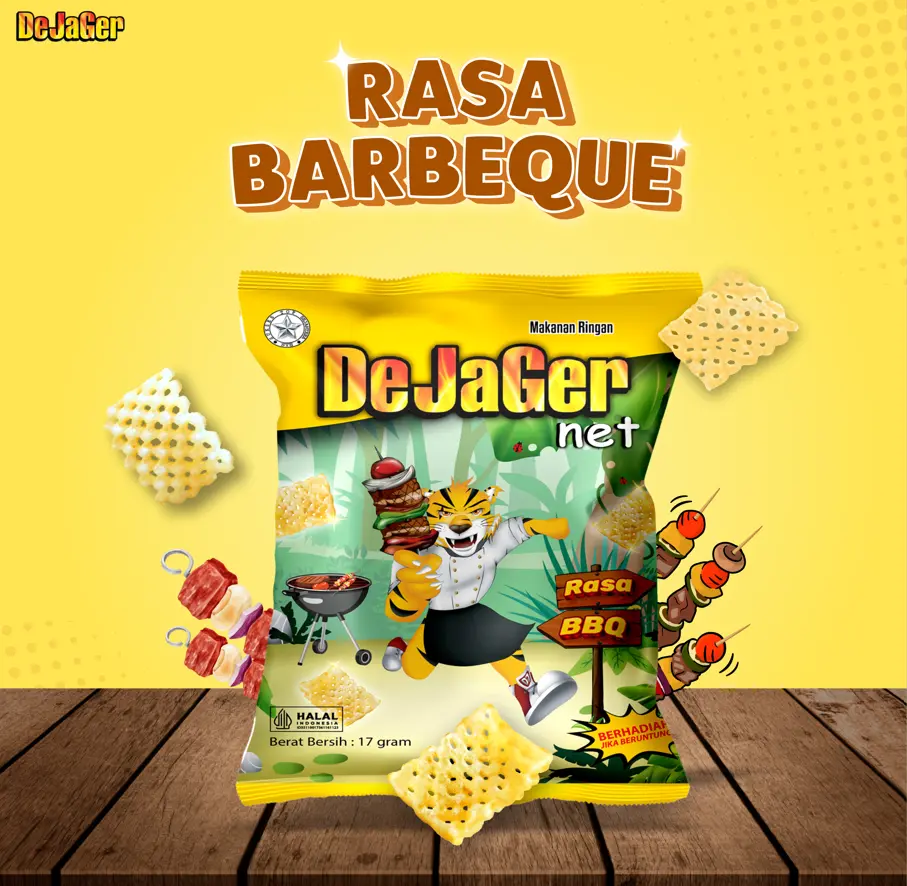 Dejager Net rasa Bbq 1 pack isi 10 pcs Snack