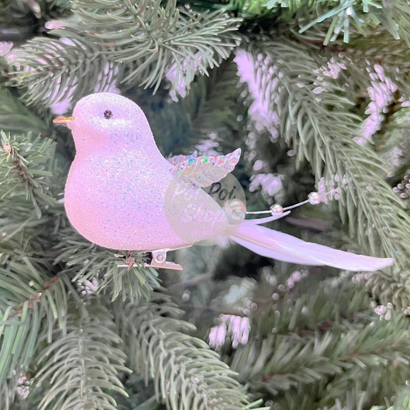 Ornamen Natal Burung Putih Isi 4 Hiasan Aksesoris Pohon Natal Christmas Tree Dekorasi Burung Merpati Hadiah Souvenir Gantungan Kualitas Terbaik Murah Grosir 6