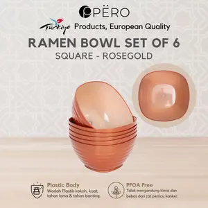 [BEST DEAL] Pero Ramen Bowl Square Set Of 6 / Mangkok Ramen