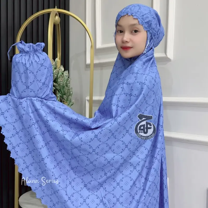 Alfarizi | Mukena Dewasa Travel Motif Terbaru Lasercut Alluna Katun Premium 6
