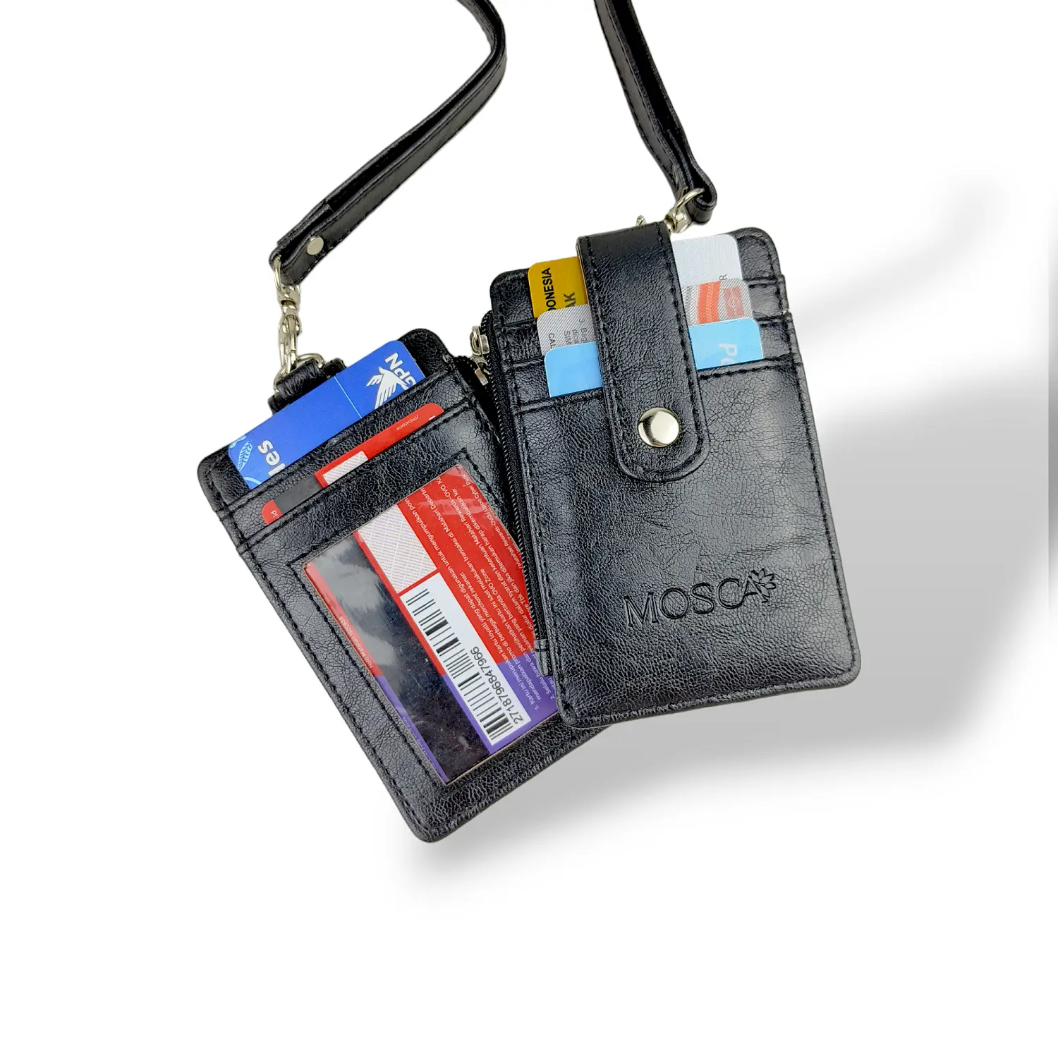 Dompet kartu Wanita Tali Leher 6 Slot Kartu & Uang (Lyla by Mosca)