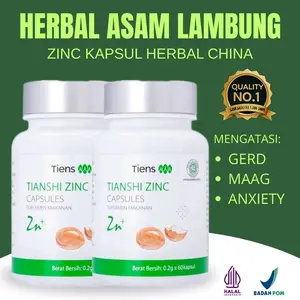Zinc Capsules - Suplemen Herbal untuk Asam Lambung, Perut Perih & Pemulihan Lambung, BPOM & Aman