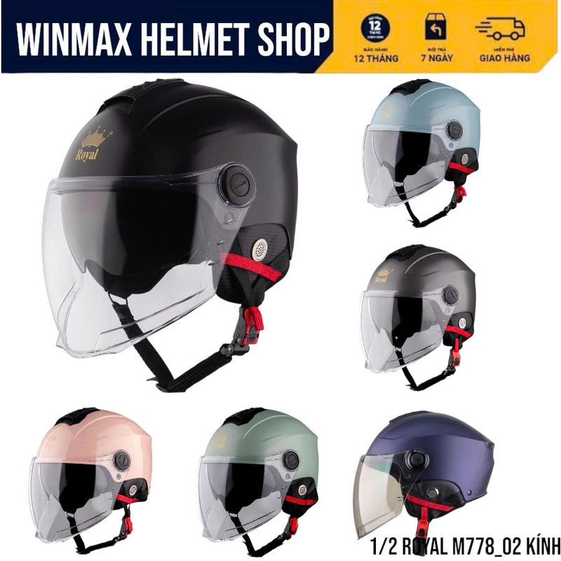 Royal Mũ Bảo Hiểm Xe Máy 02 Kính Âm M778Thiết Kế Hiện Đại Độ Bền Cao Hàng Chính Hãng ROYAL HELMET BH 12 Tháng