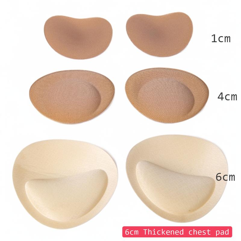  Miếng đệm áo ngực tam giác Vô Hình Dày Đệm lót ngực Bikini dày Miếng đệm ngực xốp Máy tăng cường nâng ngực Miếng che ngực thoáng khí Có sẵn trong 1   4   6cm 
