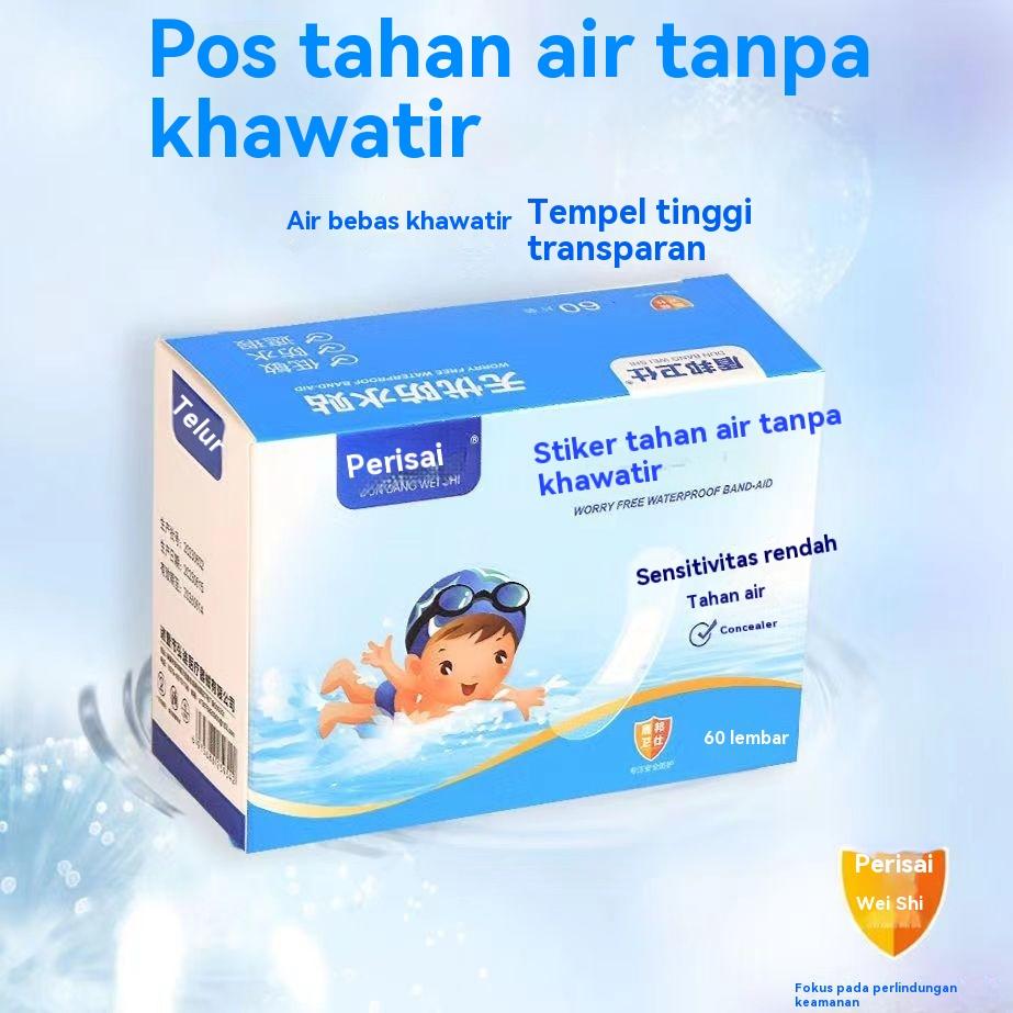 Plester tahan air transparan yang dapat bernapas tak terlihat plester anti-abrasi penutup kaki penutup bekas luka mandi stiker tahan air PU daya rekat tinggi-JT