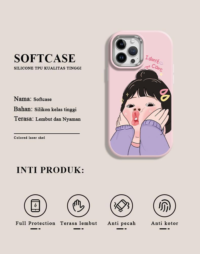 Casing hp softcase untuk iphone oppo vivo samsung infinix realme redmi case gadis cantik XPD0212