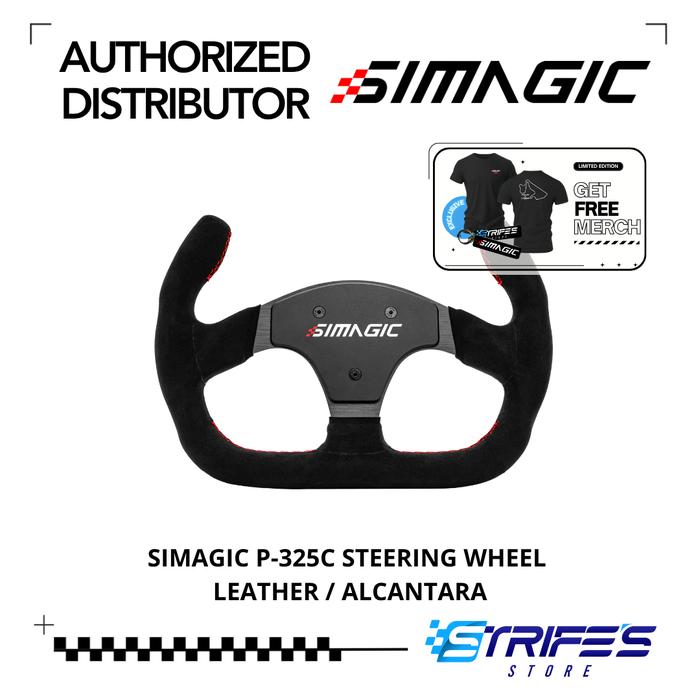 Gambar Simagic Steering Wheel P-325C 12.8 Inch Leather / Alcantara Stir C-Shaped Rim 325mm Cut-off Top Wheel | Racing Simulator Steering Wheel Setir Balap - Leather dari Simagic Official Store Kab. Gresik Tokopedia