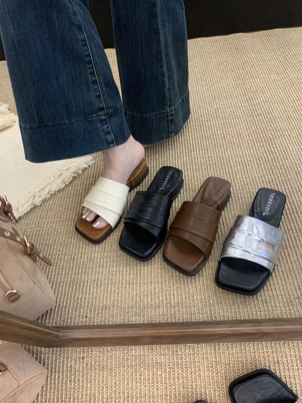 5572-CHUẨN SZ Dép nữ đế bằng cao 3 phân chất liệu da vân nhăn xịn hàng cao cấp đi êm chân tôn dáng