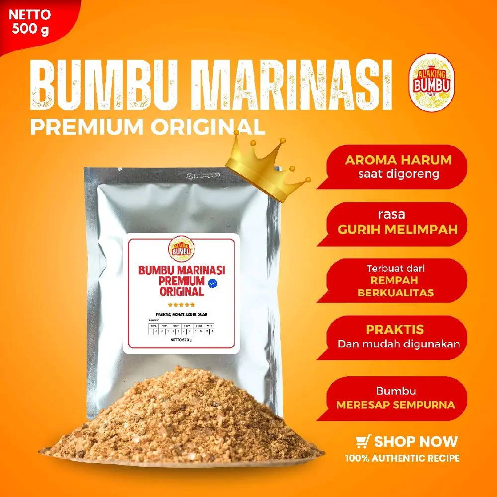 ALAKING BUMBU BUMBU MARINASI ORIGINAL PREMIUM /BUMBU AYAM CRISPY Msg