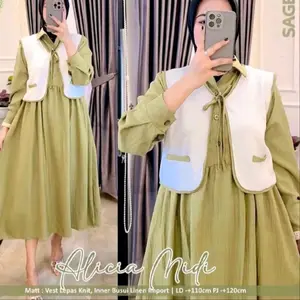 ALICIA MIDI DRESS ROMPI TERBARU CINGKLE AIRFLOW PREMIUM