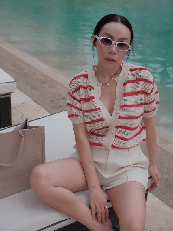 Áo len tay ngắn COCOBEBE MARIS TOP (KÈM BRA)