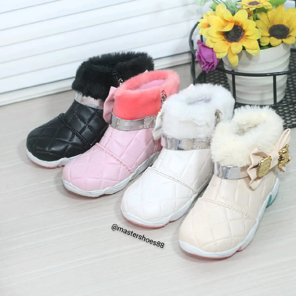 MASTER AF05 - [TERBARU] SEPATU BOOTS ANAK PEREMPUAN VARIASI PITA/SEPATU BOOTS ANAK RINGAN TERMURAH