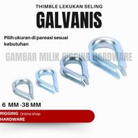 Jual Cable thimble penekuk tali seling 6 mm - 38 mm Alat penjaga bentuk ...