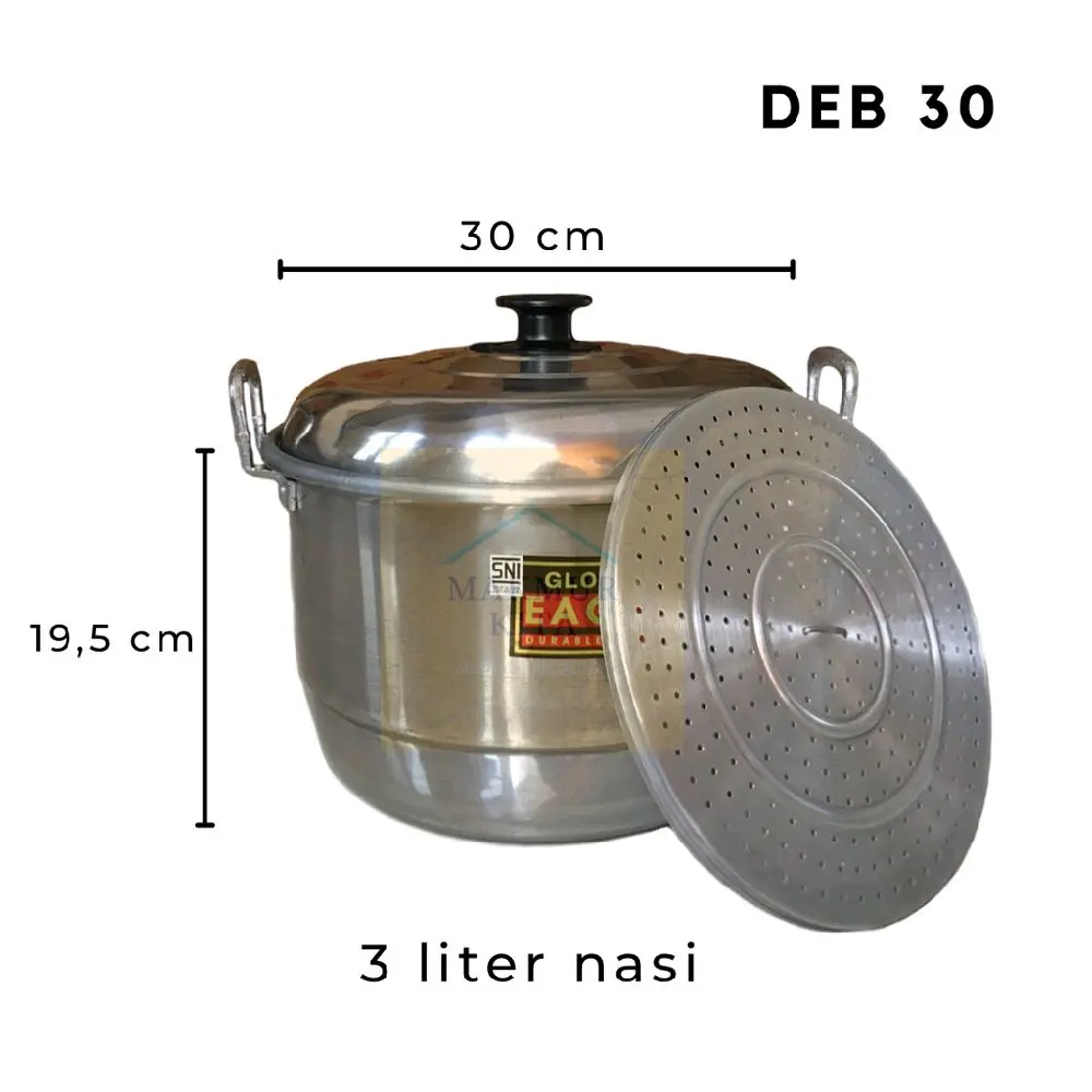 Dangdang kukus ukuran 3 liter nasi/langseng ukuran 30cm/dangdang nasi/panci serbaguna Alat Kitchenware