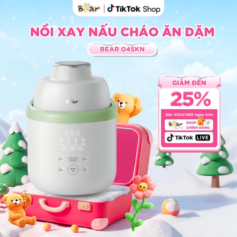 Máy xay nấu cháo thực phẩm ăn dặm 3 in 1 BFM-045KN, phù hợp cho bé từ 6 đến 12 tháng, xay nấu cháo nhuyễn ko cần ray, tiết kiệm thời gian