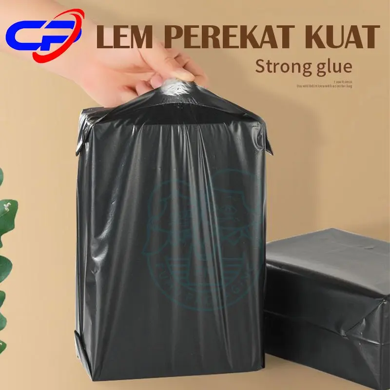 Plastik Polymailer Olshop / Plastik Packing Hitam  EKONOMIS D 30x50cm Isi 100pcs Lem Kuat Anti Plong grosir Termurah 7