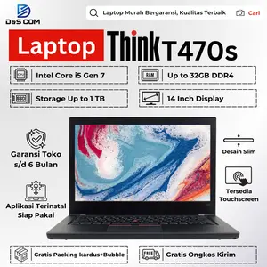 Laptop T470s Core i7 Gen 7 RAM 16GB SSD 1TB Murah Berkualitas Bergaransi