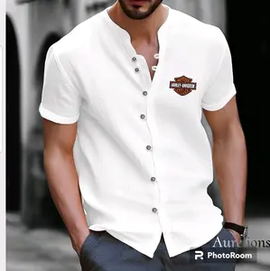 A - Kaos V Neck Style Kemeja Lengan Pendek Harley Distro / Kaos Kemeja / Kaos V Neck Kancing / Kaos Kemeja Kancing / Kaos Kemeja Pria / Kaos Kancing Kemeja / Kaos Keren Kemeja / Kaos Pria / Kaos V Neck Style Kancing / Kaos Kancing Kerah Nyaman Baju