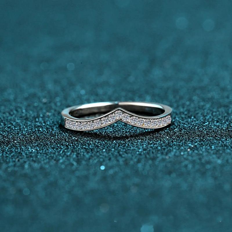 【#7】V shape Moissanite sterling S925  Rings 2