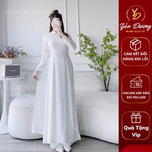 Áo dài trắng học sinh nữ Cổ truyền thống , Cổ chữ U ,Cổ chữ V . Có 3 mầu lựa chọn A7