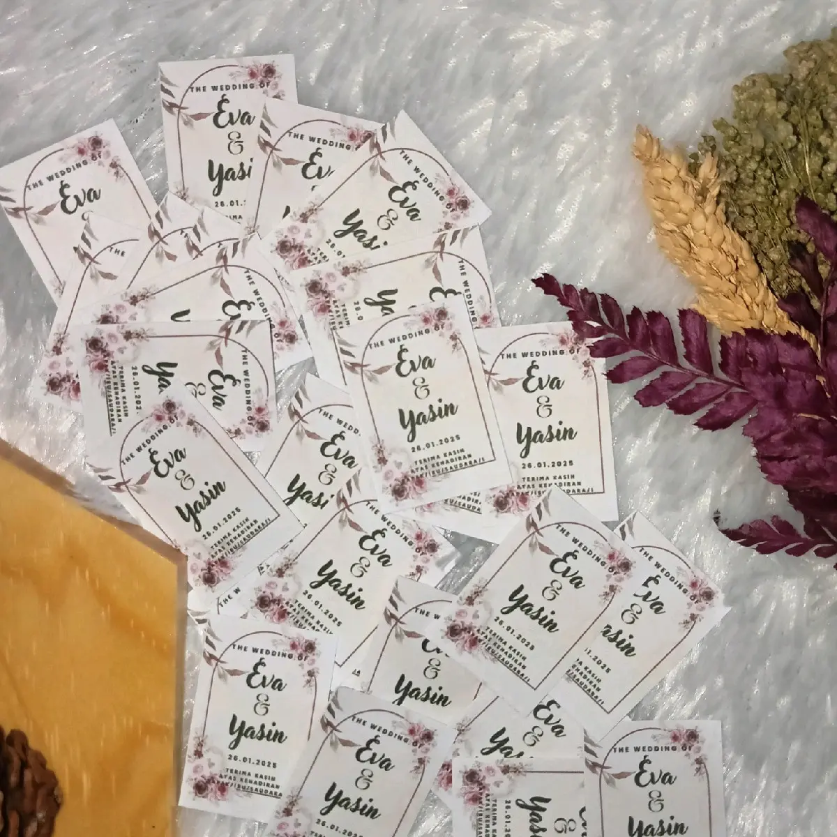(25 pcs) Card Request untuk kartu ucapan wedding/quotes Souvenir Notes