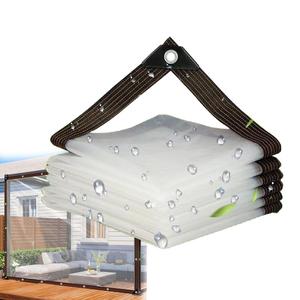 Lona transparente impermeable con ojales, cubierta duradera para exteriores, ideal para camping, patio y plantas de jardín