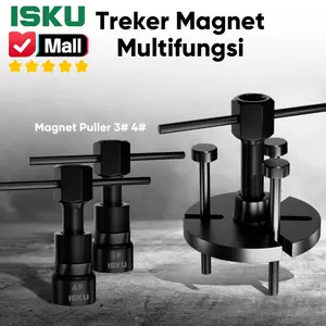 ISKU Treker Magnet Puller Alat Buka Cabut Spul Motor Treker Spul No 3 4 9 Honda Yamaha Suzuki NMAX Aerox Beat Vario Scoopy RX King Satria FU Alat Bengkel Otomotif Mekanik Baja CRV Anti Slek Drat Kasar Halus Heavy Duty Original Garansi Resmi