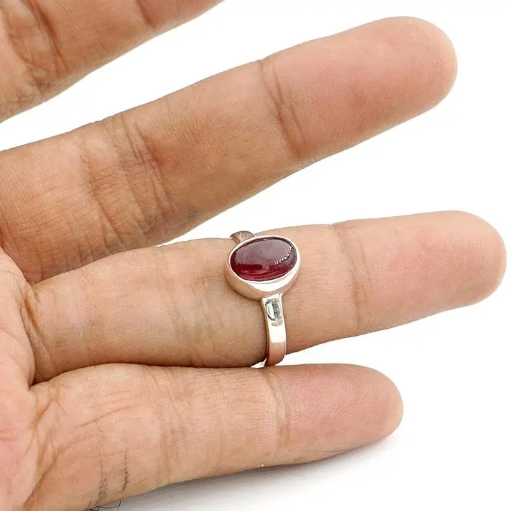 Cincin Wanita Ruby Mozambique Perak Asli 925 Mozalia 3