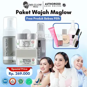MSGLOW BEAUTY - ALL SERIES PAKET WAJAH + FREE PRODUK BEBAS PILIH