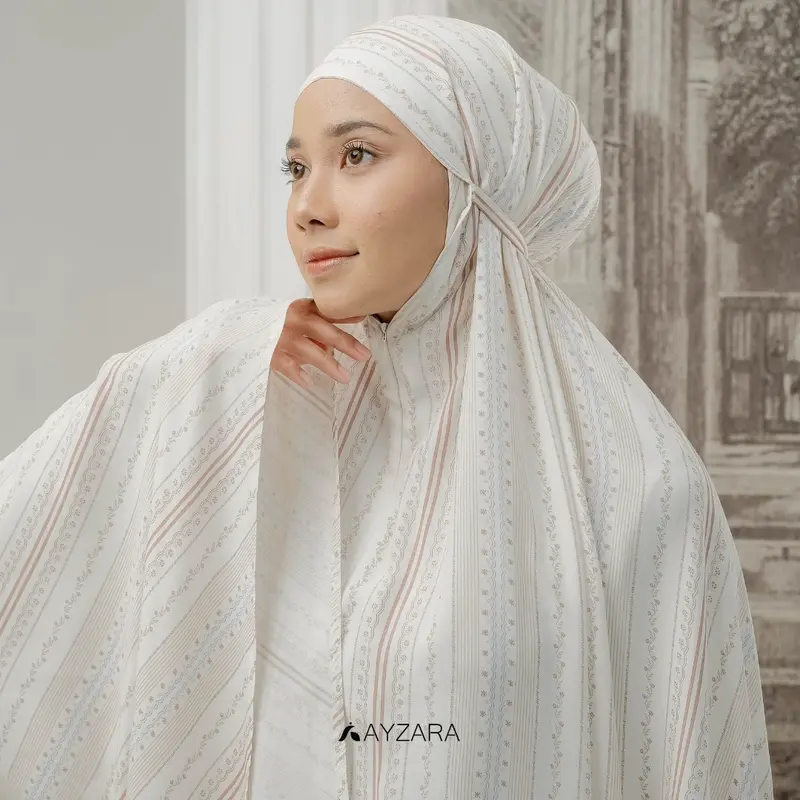 AYZARA - Mukena Dewasa Motif Rayon Azura Series Atasan Bawahan 1