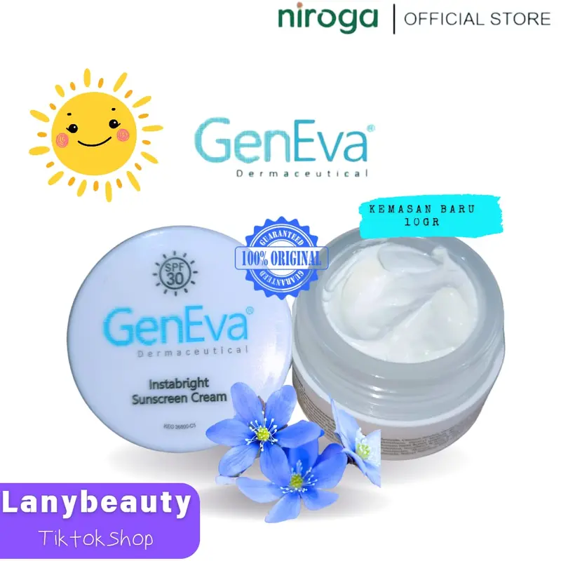 Geneva Instabright Sunscreen Cream SPF 30 with Moisturizer n Brightener 10 gram 0