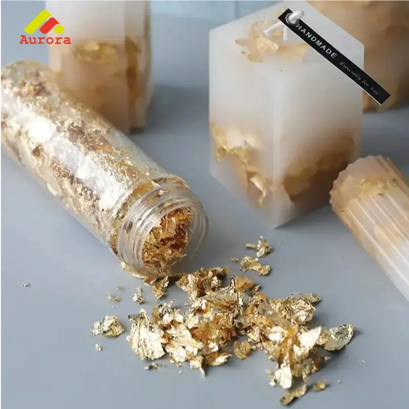Edible Gold Leaf 2G Food Grade Untuk Dekorasi Kue Ulang Tahun Pernikahan Cokelat Bakery Daun Emas Bisa Dimakan Gold Flakes