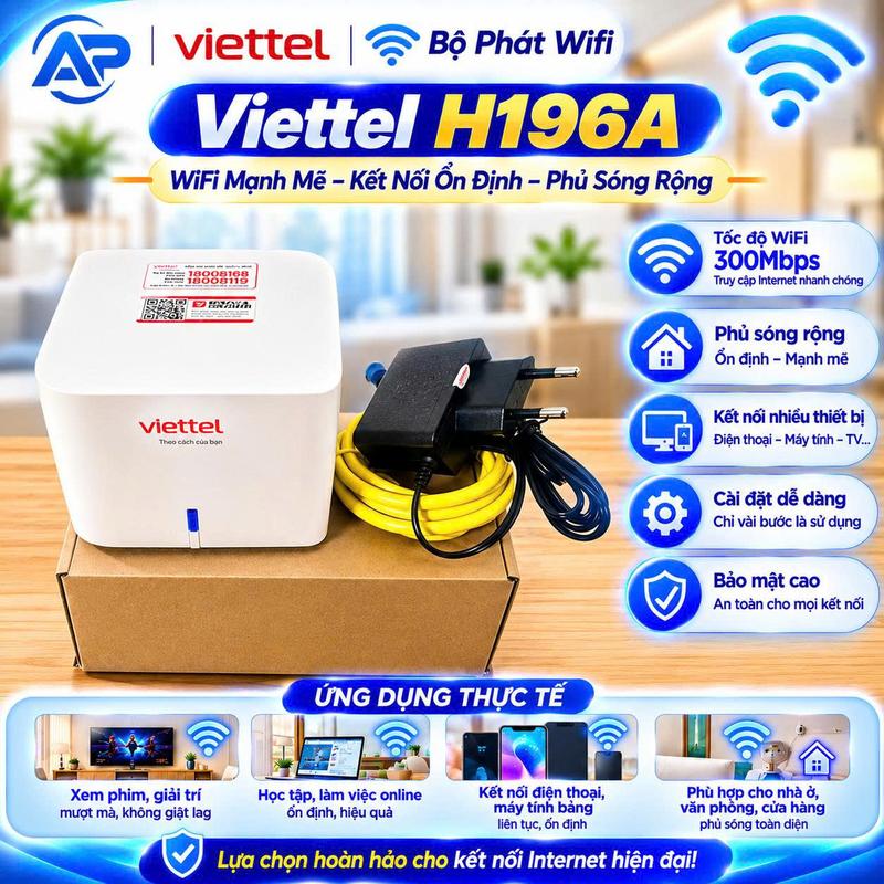 Home Wifi mesh Viettel H196A-đã unlock- dùng đa mạng